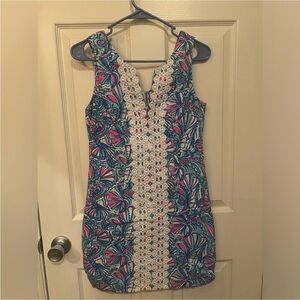 Lilly Pulitzer for Target Blue and Pink Sheath Mini Dress
